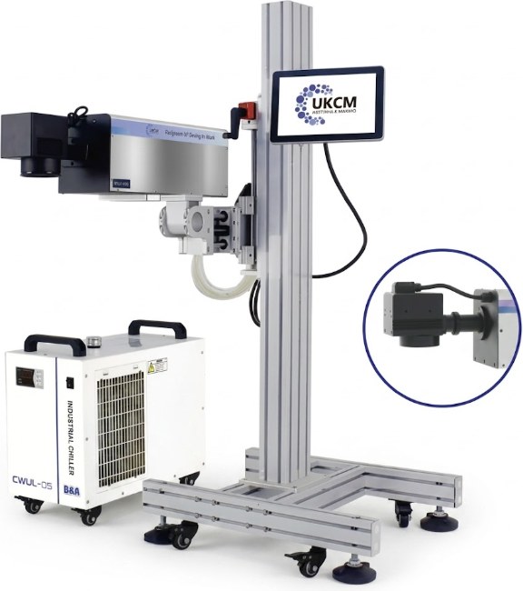 Equipo de marcado láser UV UKCM con enfriador industrial