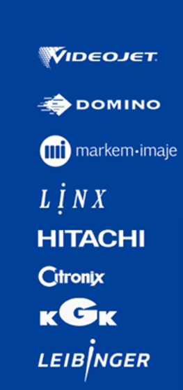 Marcas atendidas: Videojet, Domino, Markem-Imaje, Linx, Hitachi, Citronix, KGK y Leibinger