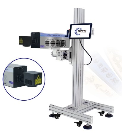 Marcadora láser CO2 UKCM sobre soporte de línea